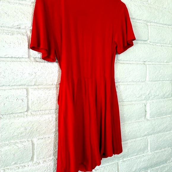 Fashion Nova Red Rhonda Wrap Romper - Picture 8 of 8